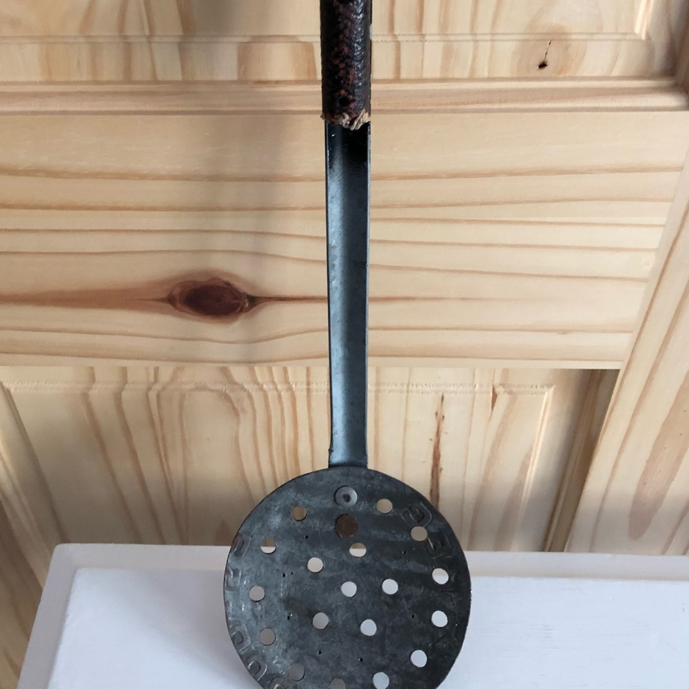 Antique Ice Fishing Dipper Skimmer